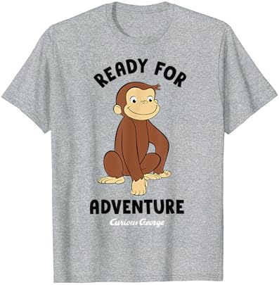 Iousубопитен Georgeорџ подготвен за авантура Georgeорџ насмеана маица