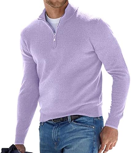 Uofoco долг ракав колеџ моден пуловер мажи есен вградени со кошули со копче за вратот постелнина цврста боја меки кошули