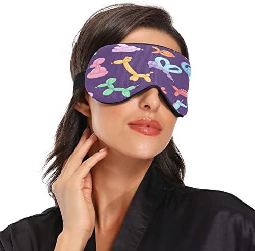 Маска за спиење на животински балон за жени мажи меки и удобни маски за очи, блокирајќи ја слепите прилагодливи ноќни око за