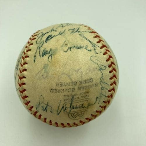 Убав тим од 1953 година Милвоки Брејвс потпиша бејзбол 28 Сигс Еди Метјус ЈСА Коа - Автограм Бејзбол