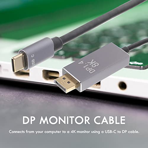 Кабелски кабли MOBESTECH INCH C MONITOR USB Display Port Cable до USB-DisplayPort Projector Cord K адаптер Видео тип USB-C Компјутерски монитор