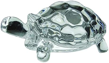 Khandekar Кинески Фенг Шуи желка, фигура на кристално стакло желка, статуа среќен подарок на добро здравје; Просперитет - транспарентен