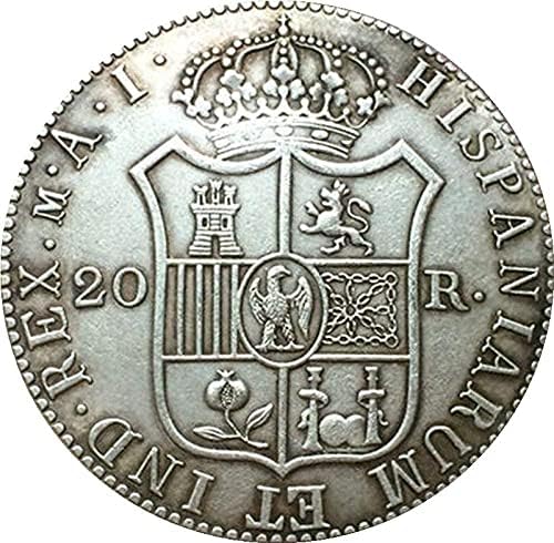 1809 Шпанска Монета Бакар Позлатена Сребрена Античка Монета Монети Занаети Колекцијакоин Колекција Комеморативна Монета