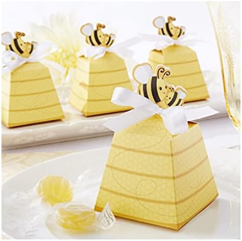 ЛИЈАНАИ СУИЈУАН 50 парчиња Бебешки Туш Роденден Фаворизира Забава За Деца Жолта Пчела Мед Фаворизира Кутии За Бонбони Кутија За Подароци Со