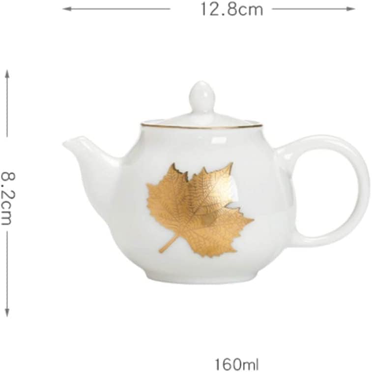 Модерни чајници Минималистички дизајн технологија за злато сликарство, бел порцелан златен јавор од чајници чајници