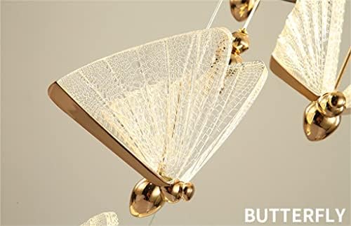 ZLXDP Пеперутка во форма на лустер осветлување за дневна соба долга скалила во спална соба во кревет во затворен простор LED ламби тела