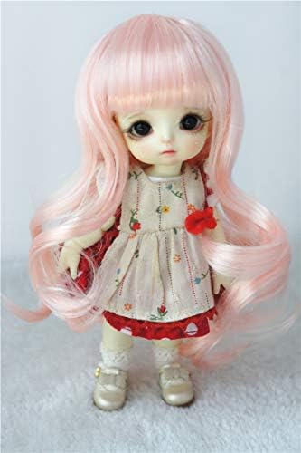 BJD WIG JD148 5-6INCH 13-15LONG WAVE VORA SYNTHETIC MOHAIR BJD DOLL PIGS