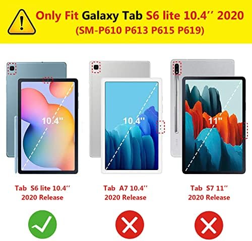 Случај За Samsung Galaxy Tab S6 Lite 10.4 2020, Ротирачки Држач Од 360 Степени Паметен Заштитен Капак, Пенкало За Бонус Игла, Филм На Екранот