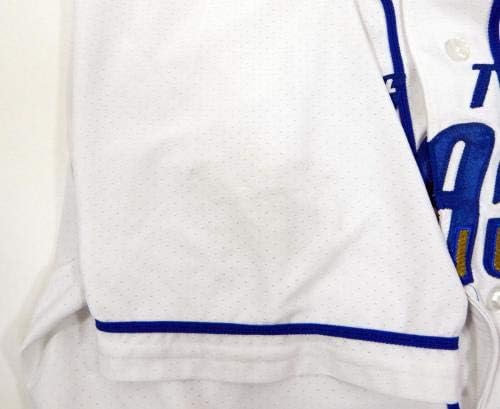 2019 година Омаха Бура Часери 28 Игра користеше бел дрес - Игра користена МЛБ дресови