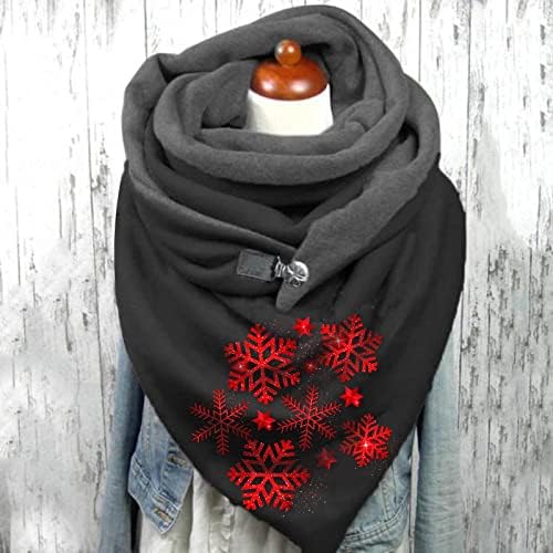 Топло копче марами, обични завиткани жени шалови меки модни марами за печатење зимска шамија нараквици