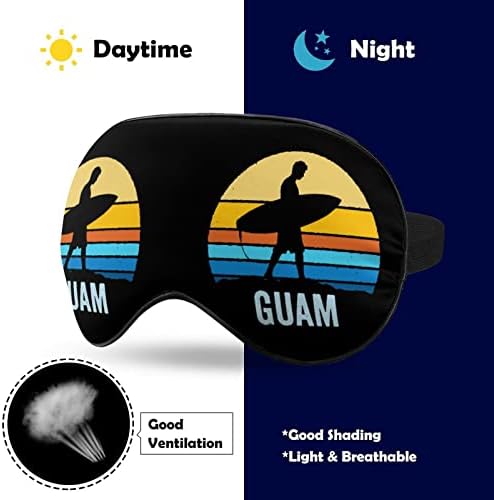 Гроздобер зајдисонце Гуам сурфање за спиење маска за очи за очи со прилагодлива лента за слепите за патувања за авиони