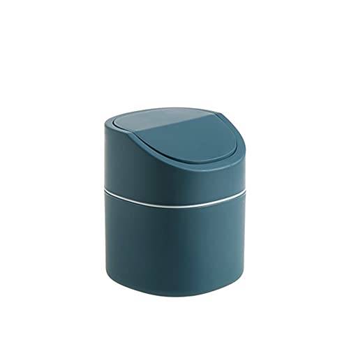 Zukeeljt Trash Can 1PC Home Office Desktop Plastic Mini Con за отпадоци, мала корпа за хартија, отпадоци за отпадоци од сина боја, бела големина: