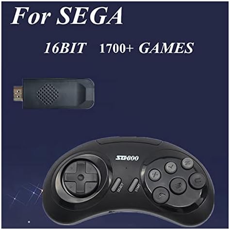 Конзола за игра на Brojaq 4K 4K HD USB 16bit видео игри конзола Вградена 1700+ игри ретро ТВ игри стапчиња со двојна безжична контролорна игра конзола момче подарок