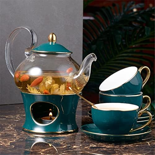 Lkyboa Nordic Ceramic Tea Set порцелански миризлива чаша чаша сад со висина на цветници за цветна чајник, кафуле кригла Теата