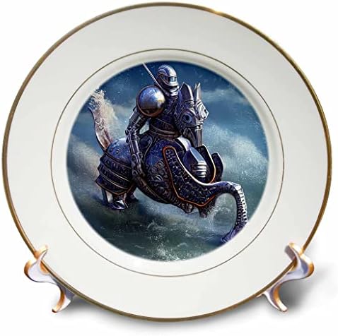 Смешен витез на 3drose - футуристички витез на морски коњ во океанот на сонот - плочи