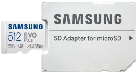Samsung Evo Плус 512GB Микро SDXC Мемориска Картичка Класа 10 A2 UHS-I U3 Работи Со Android Телефони-Galaxy A51, A50, A40, A30 Пакет