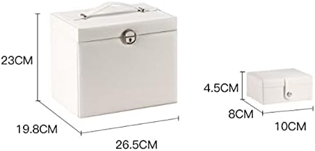 Мјвдп Голем Капацитет Пет Слоја Кутија За Накит Козметичка Кутија Кутија За Складирање Накит Со Кутија за заклучување