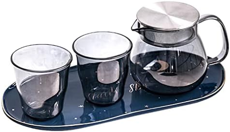 SDFGH стаклен чајник отпорен на топлина, нордиски чај, поставен цвет чајник, попладневна чаша чај, комплетен сет на цветен чај, сет