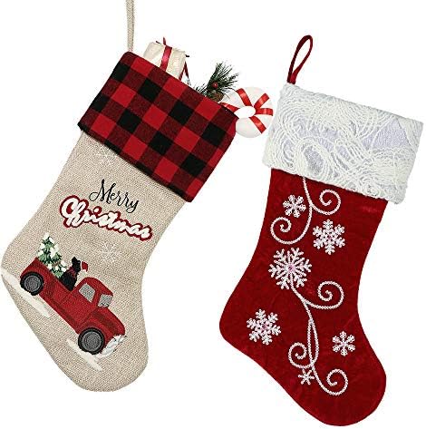 Божиќни чорапи на Xamshor за семејни празници украси за Божиќ