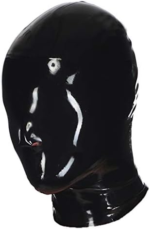 Латекс Маска Мажи Црна Гума Гума Латекс Хауба Полно Лице Со Дупки За Носот См Хауба 0,6 мм