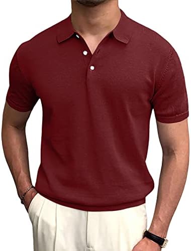 Syktkmx Менс голф Поло кошули со кратки ракави, обичен опсег на дното на дното, класично вклопување цврсти плетени маици