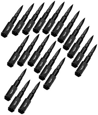 Вистински Spike 14x1.5 20PC 124mm ладни фалсификувани челични ореви со црни продолжени куршуми во CNC алуминиум компатибилен со Toyota