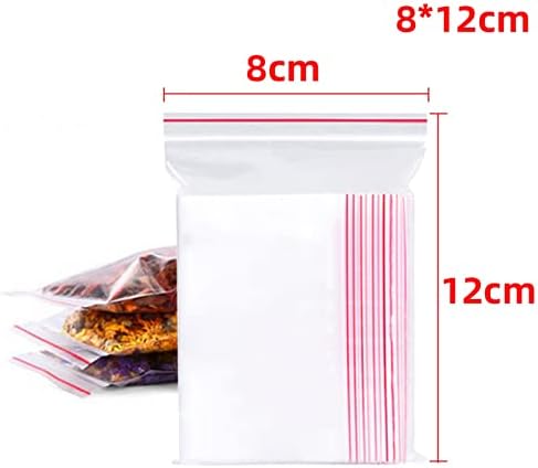 Нупарт 100-500 ПАРЧИЊА Повторно Затворање На Патент Заклучување Пластични Кеси Самозапечатете Јасна Поли Торба Пакет За Складирање Храна Торбички