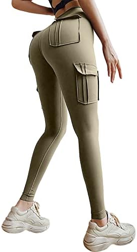 Водење хеланки тренингот дами џемпери со џебови спортски атлетски панталони женски фитнес јавачки хеланки јога панталони