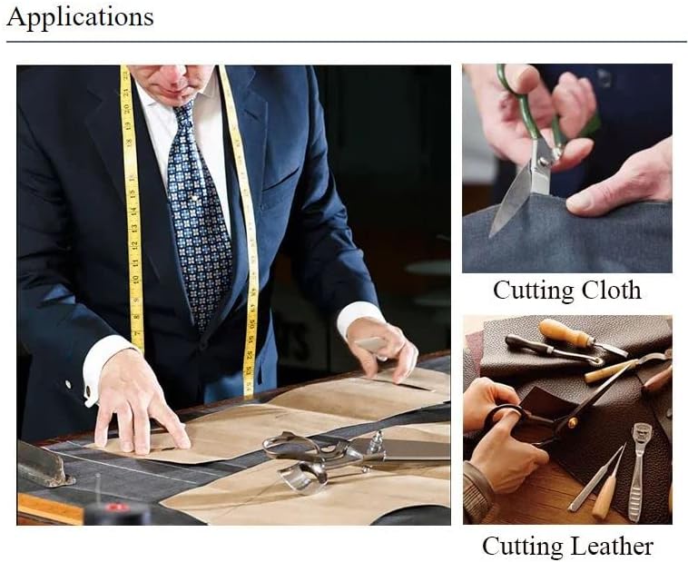 Зимпти Професионални скроени ножици 9 инчи за сечење на ткаенини со тешки ножици за кожни сечење индустриски остри ножи за шиење за домашни канцеларии