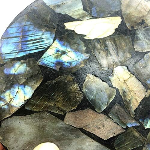 Seewudee AG216 1PC Природна лабрадоритна плоча парчиња кварц кристален минерален примерок приказ заздравување на природни камења и минерали