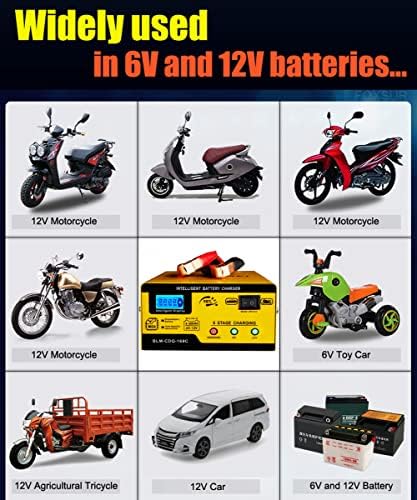 6v И 12v Автомобил Батерија Полнач, 15а Паметни Батерија Браздичка Полнач Одржувач, Пулсот Поправка Длабоко Циклус Полнач За Батерии Автомобилски