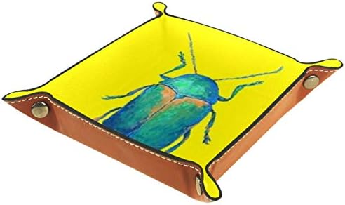 Lyetny Image Insect Cox Candy Holder Sundries Tray Tray Desktop Storage Grission удобен за патување, 16x16cm