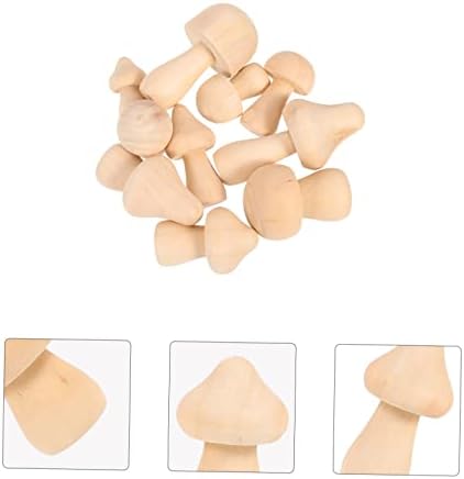 ТОЈАНДОНА 10 парчиња Дрвенести Бели Ембриони Играчки За Печурки Минималистички Домашен Декор Печурки Домашен Декор Играчки Од