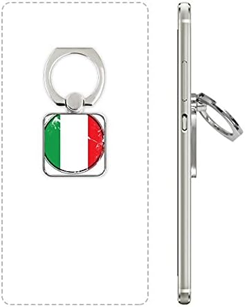 Италија Национално знаме Европа земја симбол на квадратни мобилни телефони прстен држач за држач за заграда Универзален подарок за поддршка