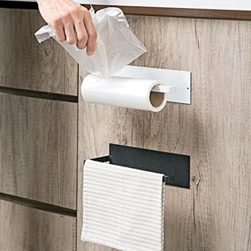 Држач за хартиена крпа за wallид за бања без перфориран само-лепете го држачот за хартија за хартија кујна тоалетот за тоалети