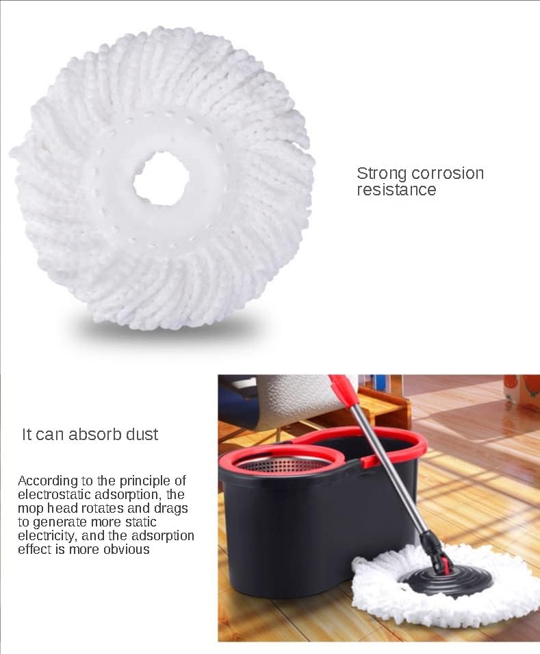 DXMRWJ ротирачки мол замена на крпа за вртење за миење на подот, мрзливи прибор за чипка за чистење алатки за чистење на домаќинства Микрофибер