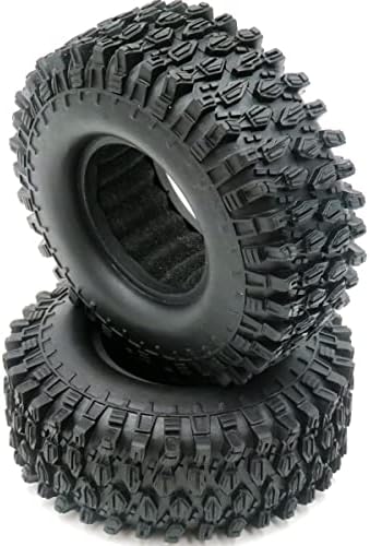 Hobbysoul 1.9inch RC гуми меки гумени гуми висина 108mm/4.25inch за RC Axial SCX10 и други 1/10 1/12 Камион за ползи на кал,