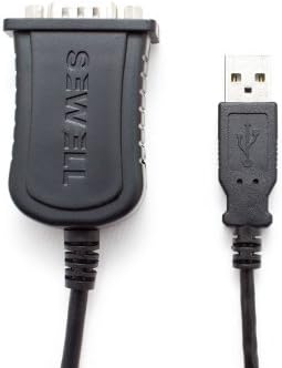 Sewell InstaCom USB на сериски адаптер 2 'со постови, црно
