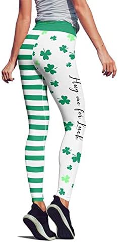 Paddystripes за јога пилатес печати среќа женски работи зелени хеланки добри панталони пантолони пантолони тврда опашка јога