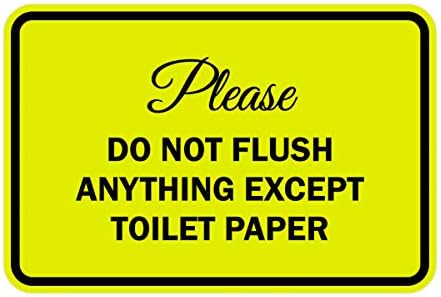 Знаци Bylita Classic Rramed Ве молиме, не испуштајте ништо освен знак за тоалетна хартија - мал