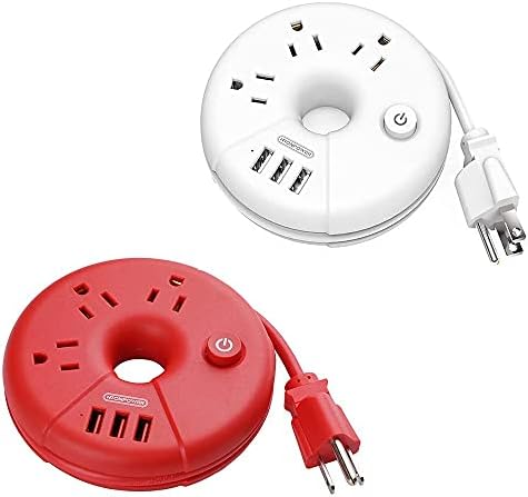 Пакет за ленти за патент NtonPower Travel, 3 продажни места 3 USB преносна станица за полнење на работната површина со 15 инчи краток кабел за