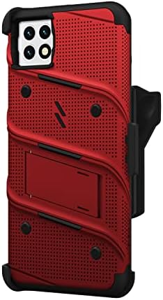 Зизо Болт пакет за случајот Celero 5G со заштитник на екранот за килограм футрола - црвена боја - црвена боја