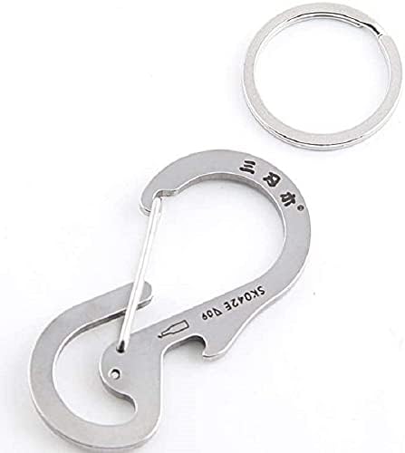 Sanrenmu дизајниран карабинер за клучеви, ланец на клучеви со клучеви, отворач на шишиња, додаток на отворено [SK042E]