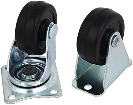АЕКСИТ 1,25-инчен DIA CASTERS REMER WHEAL LEALER PLATE NO-BRAKE CASTERS CALSERS 2 Цврсти кастри за плочи 2