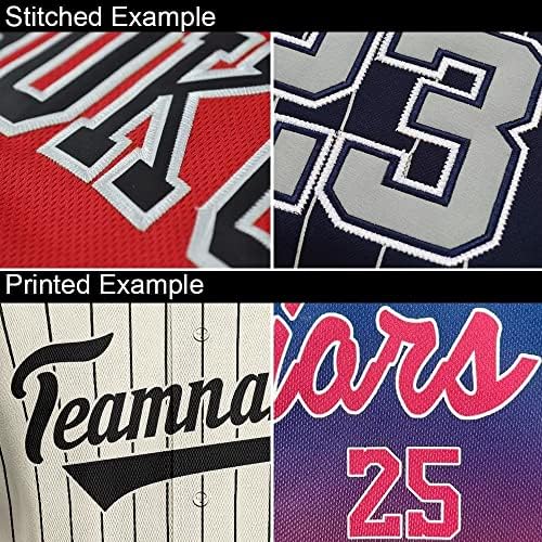 Обичен бејзбол дрес Pinstripe кошула хип хоп лента Персонализирана бројка за мажи/жени/млади