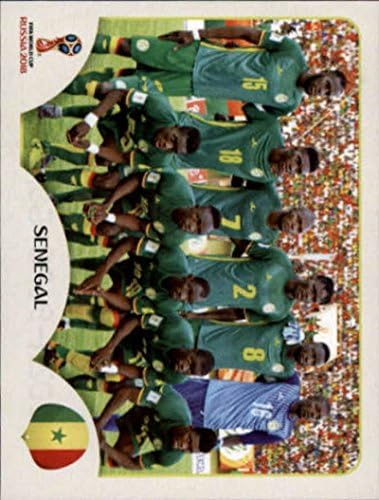 2018 налепници на Светското првенство во Панини Русија 613 Тимска фотографија на налепница за фудбал во Сенегал