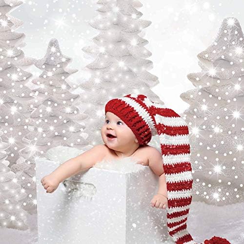Allenjoy 10x8ft ткаенина Зимска земја на чудата позадина Нова Година на забави за забави за NYE настани Божиќна снегулка снежна дрва дома