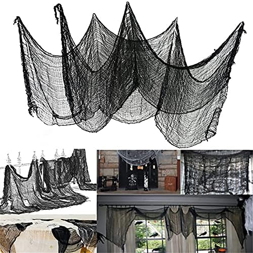 Ноќта на вештерките црна гаден крпа- плашлива ткаенина ткаенина за прогонувана куќа Ноќта на вештерките на забавата врата на отворено