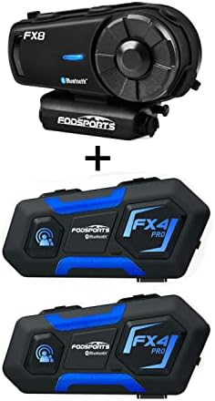 Зачувај $10 на 1 Пакет FX8 + 2 ПАКЕТ FX4 Мотоцикл Bluetooth Слушалки до 4-8 Возачи Шлем Домофон Со Fm Употребливи Додека Наплаќаат