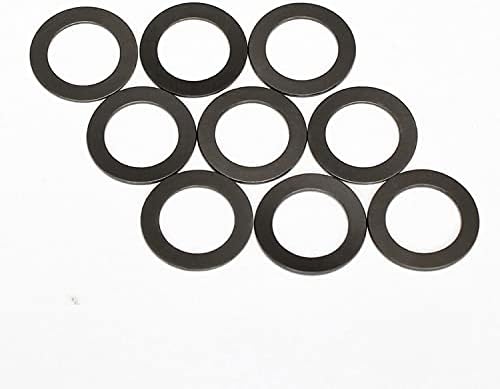 100 парчиња M1.65 Графит најлон пластични мијалници Тенка рамна подлога црна воп-заптивка 4мм-4,5мм ОД 0,15мм-0,6мм дебелина